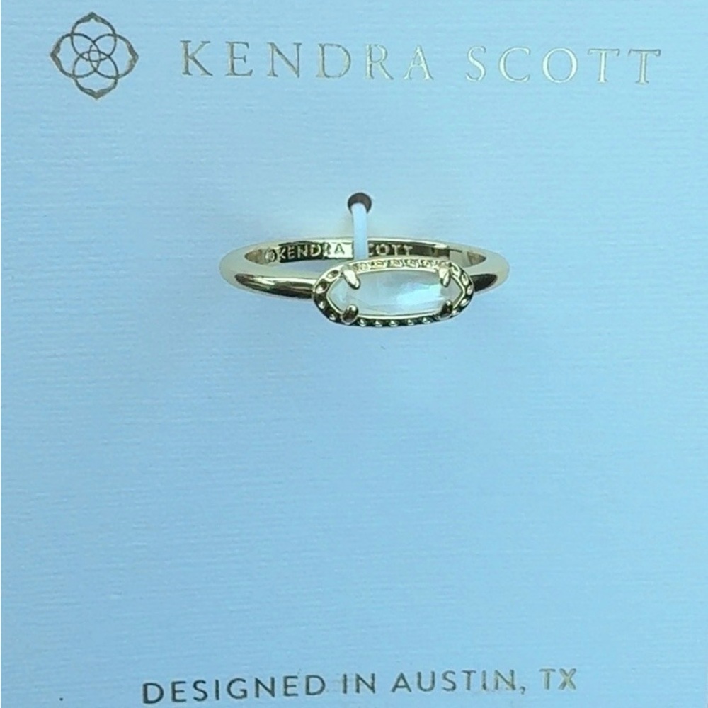 Kendra Scott Gold Ring with Iridescent Stone